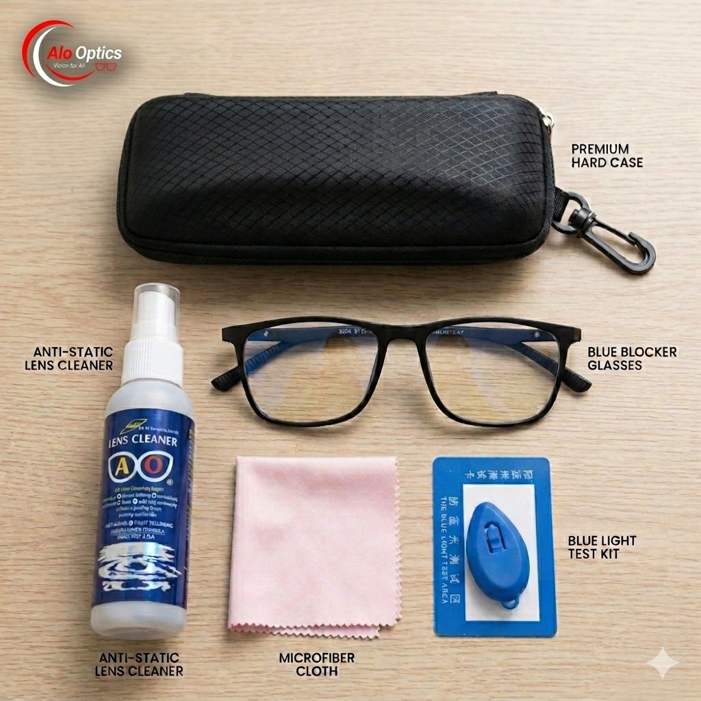 Fiber frame Bifocal blue cut lens